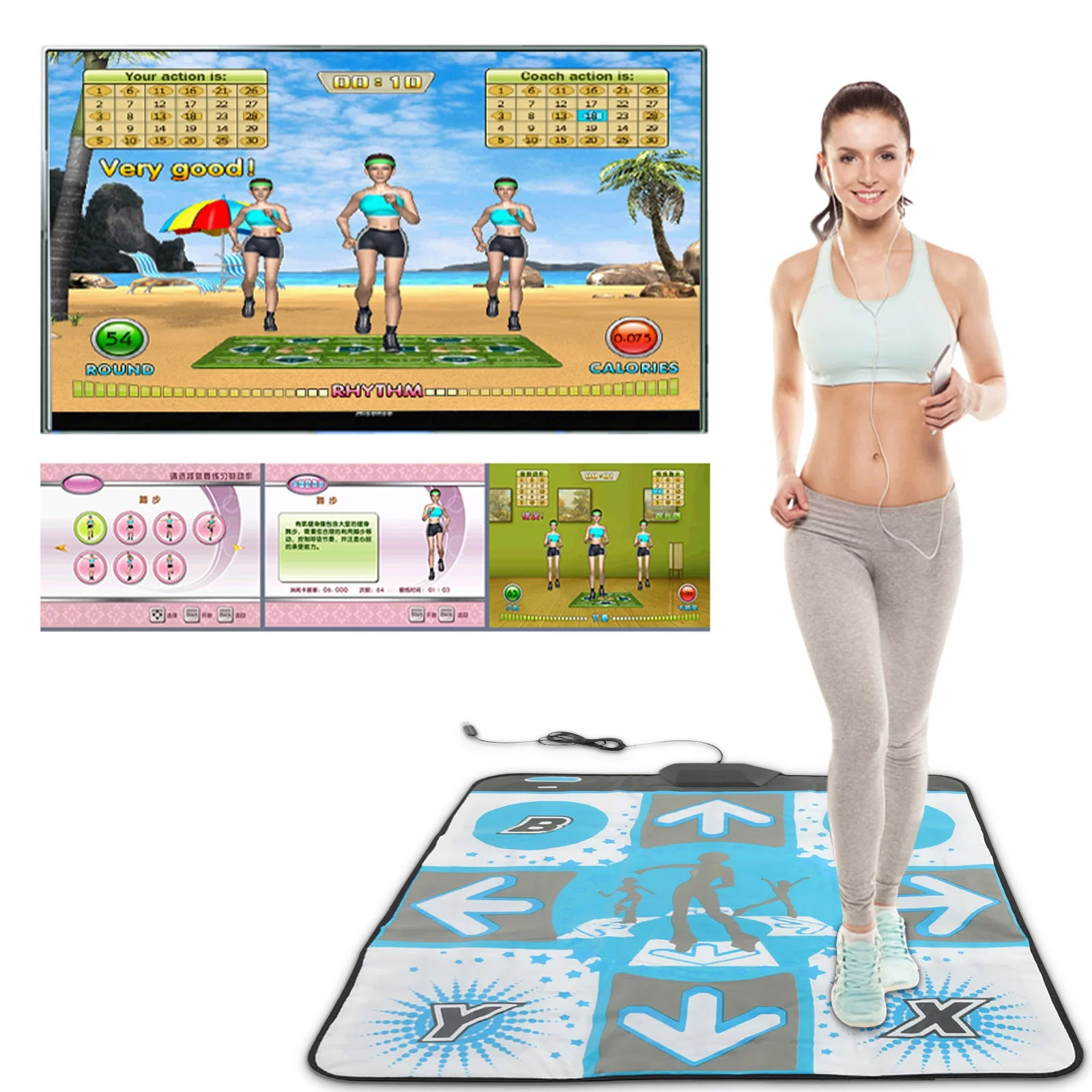 Party Games Nintendo - Tapete de dança compatível para Wii
