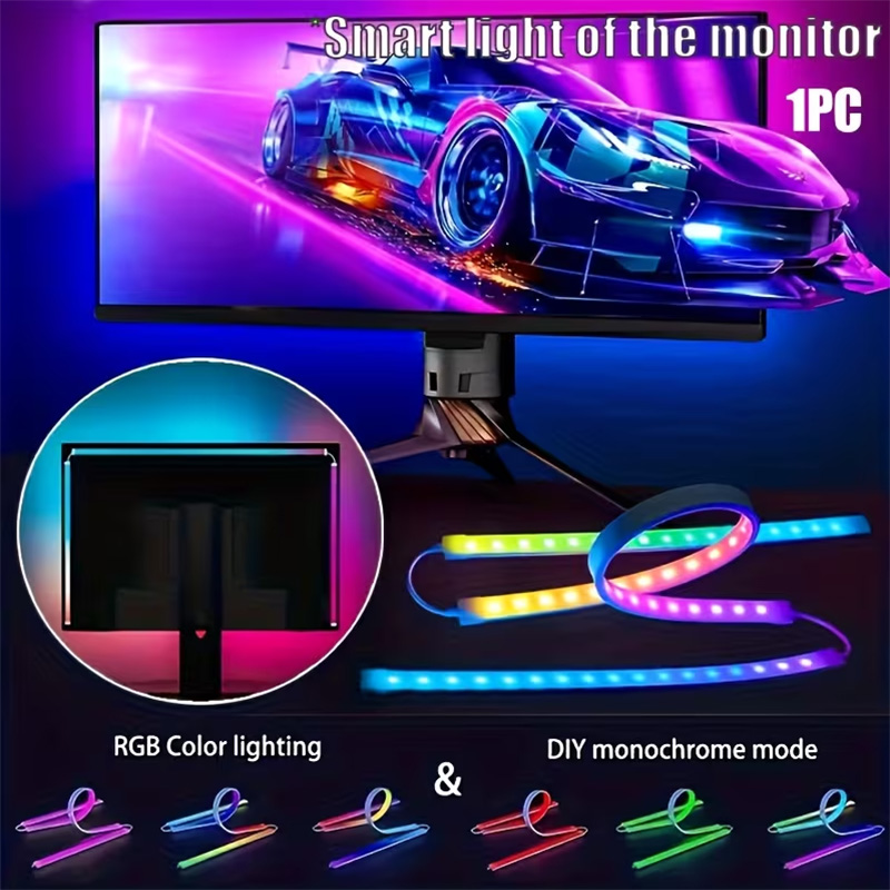 Party Games Pc - Fita de Luzes RGB para Jogos,