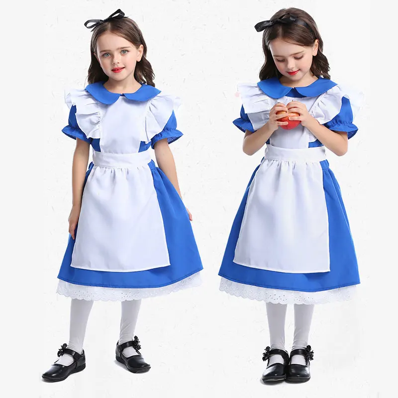 Vestido de Fantasia Azul para  - Party Games Alice In Wonderland avaliação e preço