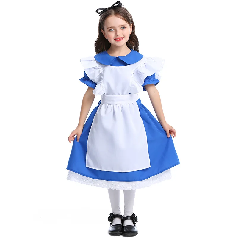 Vestido de Fantasia Azul para  - Party Games Alice In Wonderland avaliação e preço