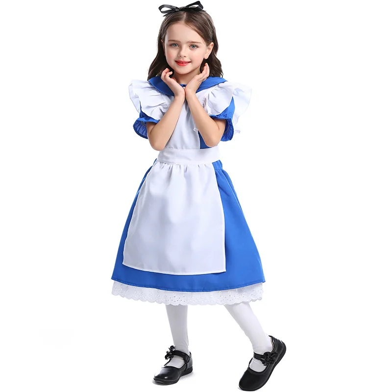 Vestido de Fantasia Azul para  - Party Games Alice In Wonderland avaliação e preço